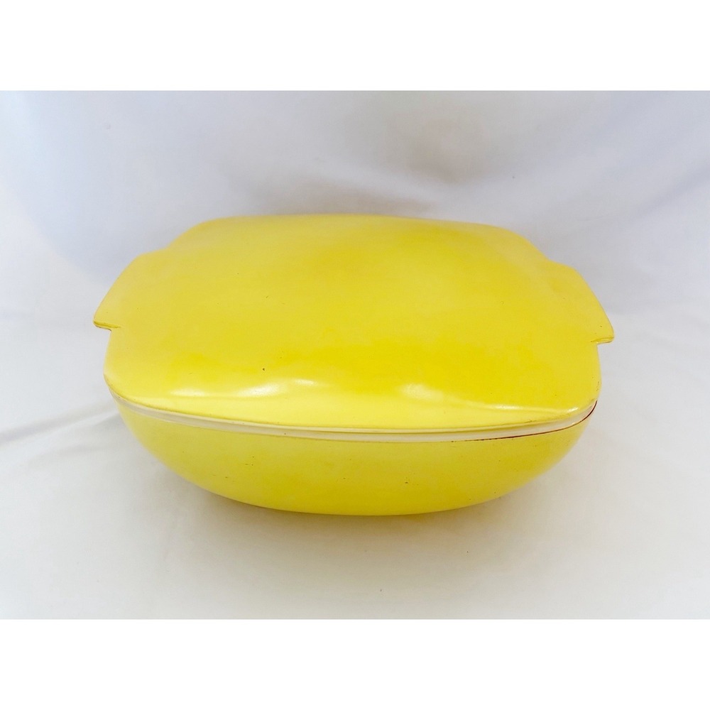 Yellow Covered Serving Dish and Red (No Lid) - Home Dining